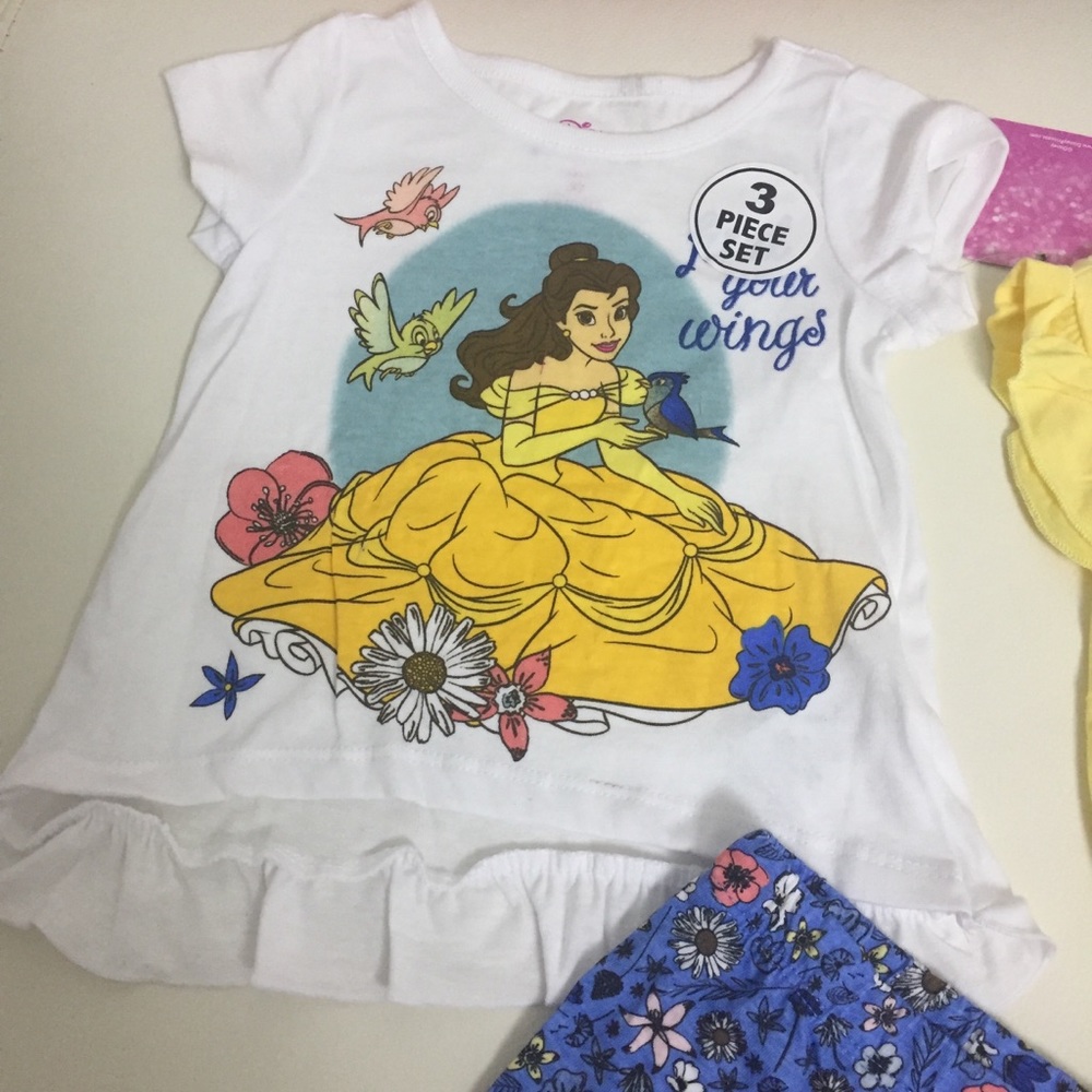 Disney Belle Cute Outfit 3 pieces - Picture 8 of 11